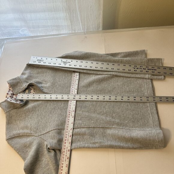 Orvis Womens Gray Quarter Zip Pullover Sweater Small Ribbed Outdoor - Picture 6 of 7